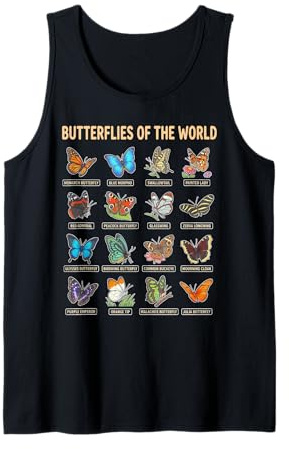 Mariposas del Mundo Guía Educativa Naturaleza Camiseta sin Mangas