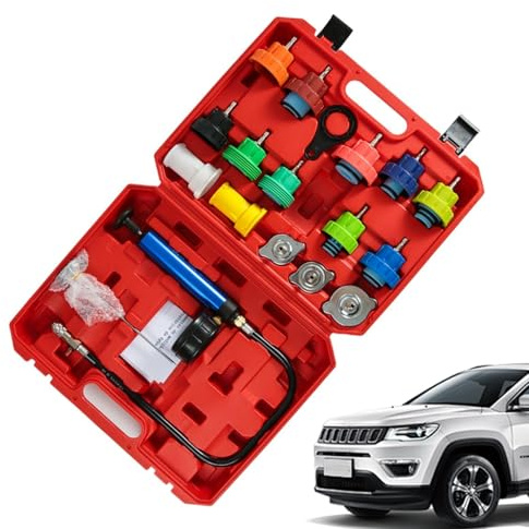 Probador De Presión Del Refrigeración,Test rápido vacío y rellenado | Detector de fugas presión refrigerante automotriz,Taller, garaje, vehículos, autocaravana, SUV
