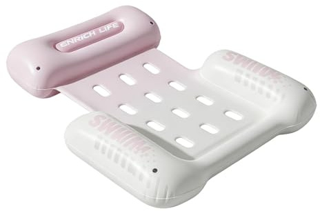 Para piscina – Recliner plegable, tumbona hinchable de tubos, sillón con reposacabezas y reposabrazos, PVC grueso impermeable | Accesorio de playa para vacacionistas y aficionados