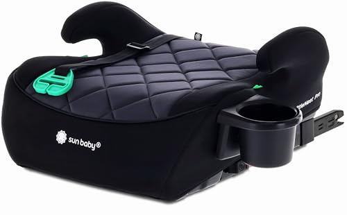 SUN BABY LITTLENEST PRO Rialzo Auto ISOFIX i-Size R129 125-150 cm - Nero | ISOFIX, i-Size R129, portabicchieri, seduta morbida ed ergonomica, per bambini da 125 a 150 cm