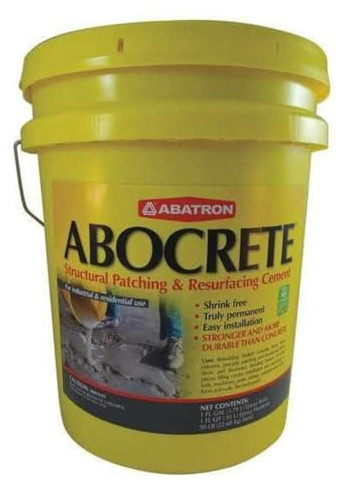 ABATRON Abocrete Kit - Self-Leveling Concrete Epoxy Patching and Filling Compound - Concrete Repair and Cement Crack Filler Kit - with or Without Sand - Light Gray (Sand Included, 1.25 Gallon)
