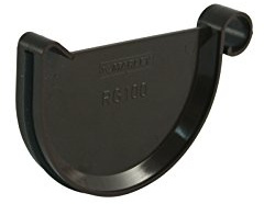 MARLEY Endstück halbrund RG 100, braun