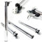 Wiltec Tischbein 4er Set Möbelfuß höhenverstellbar 70-110cm Chrom