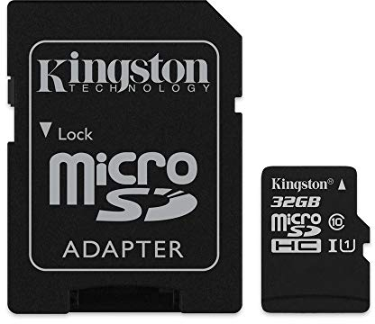 Kingston SDCS/32GB - MicroSD Canvas Select velocidades de UHS-I Clase 10 de hasta 80 MB/s Lectura (con Adaptador SD) Negro