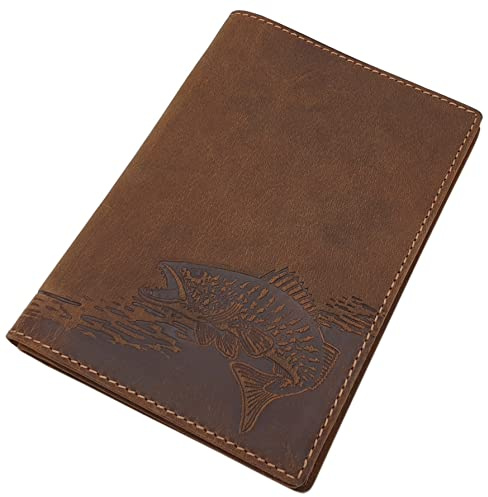myledershop Büffel-Vollleder Ausweismappe mit 5 Fächer | Dokumentenmappe, Ausweistasche, Ausweishülle, Jagdschein, Waffenschein