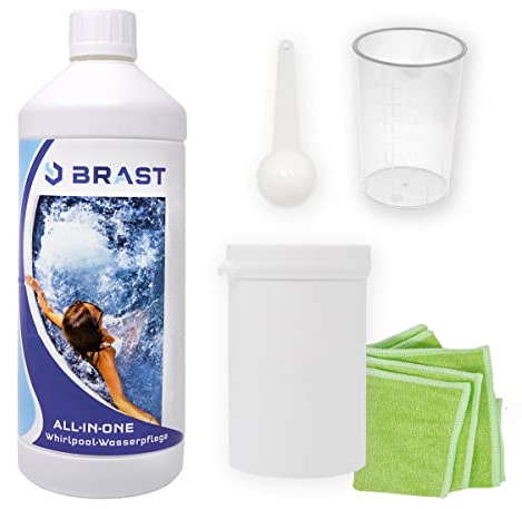 BRAST® All in One Wasserpflege Set 5tlg für Pool-Anfänger mit ausführlicher Deutscher Anleitung Made in Europa
