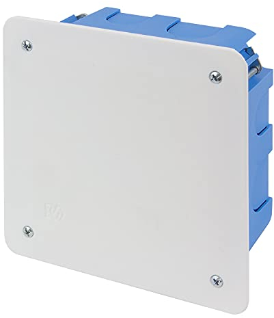 Poly Pool PP8181 Flush-Mounted Junction Box for Plasterboard Installation 105 x 105 x 50 mm Blue