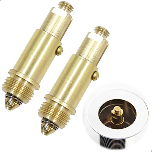 Bouchons vidange Pop-up Laiton pour lavaboVanne Vis lavabo Laiton Click Clack Boulon Connecteur - 2 pcs Baignoire Bassin Bouchon Rechange avec Mouvement Ouvrant, Convient à la Plupart des Bouchons