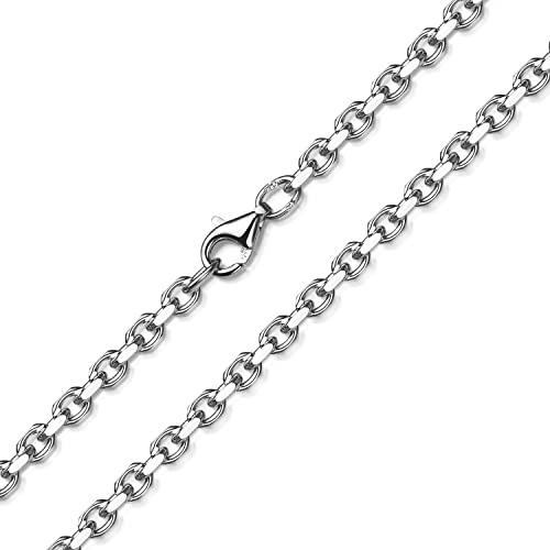 MATERIA by Matthias Wagner Massive Ankerkette 2,9mm - 925 Sterling Silber Halskette diamantiert K133