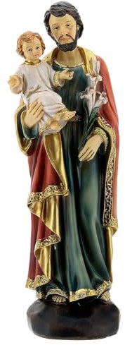Holyart Harts- och PVC-statyer: Saint Joseph och barnstaty 20 cm