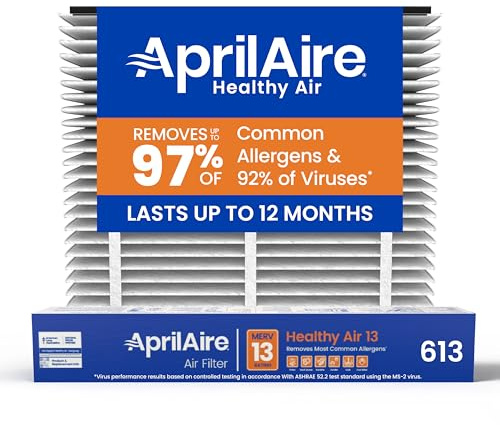 AprilAire 613 Replacement Filter for AprilAire Whole House Air Purifier 1625FG - MERV 13, Healthy Home Allergy, 16x25x4 Air Filter (Pack of 1)