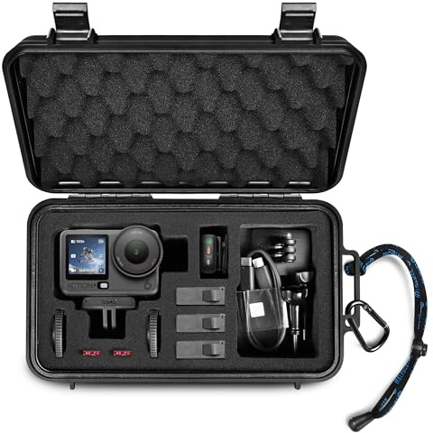 LEKUFEE Estuche Rígido de Transporte a Prueba de Agua para dji Osmo Action 6/5 Pro/4/3,Pack Estándar y Accesorios (Solo Estuche)