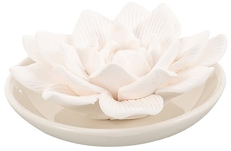 Beatifufu Passive Plaster Diffuser Stone Mini Essential Oil Diffuser Flower Shape for Home Bedroom Car Use
