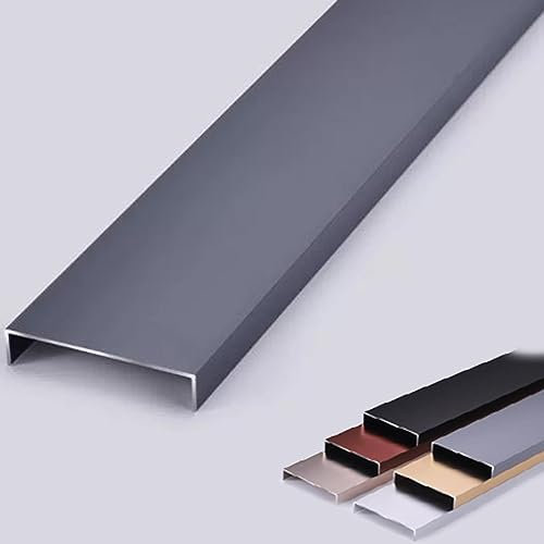 NILZA Perfil De Transición De Umbral De Baldosas, Aluminio Tira De Umbral, Tira De Transición De Laminado De Borde De Alfombra, Perfil De Unión Tipo U, 6cm 8cm (Color : G, Size : W8cm)