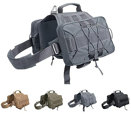 EXCELLENT ELITE SPANKER Nylon Hund Rucksack mit 2 Seitentaschen für Wandern