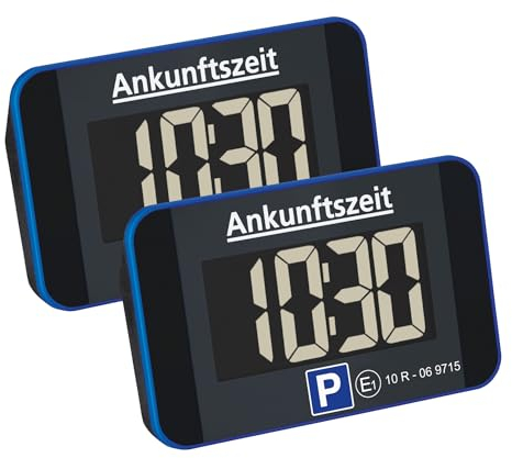 dnt Elektronische Parkscheibe ParkScreen mit Zulassung vom Kraftfahrt-Bundesamt, DNT000022 (2er-Set)
