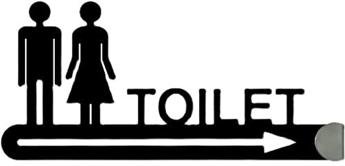 Letrero de baño, letreros de baño, letrero de dirección de baño, letrero de inodoro acrílico de montaje lateral moderno for hombres y mujeres, for oficinas, restaurantes, hoteles, supermercados