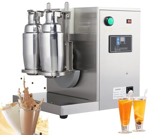 Máquina Automática De Coctelera De Té Con Leche Máquina Agitadora De Té Con Leche Eléctrica De Doble Cabezal De 360 ° Mezclador De Bebidas De 350 Ml-700 Ml Para Té De Burbujas Boba Jugo De Té Café