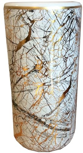 M S L Gold and Black Ceramic Umbrella Stand/Walking Stick Stand/Large Vase
