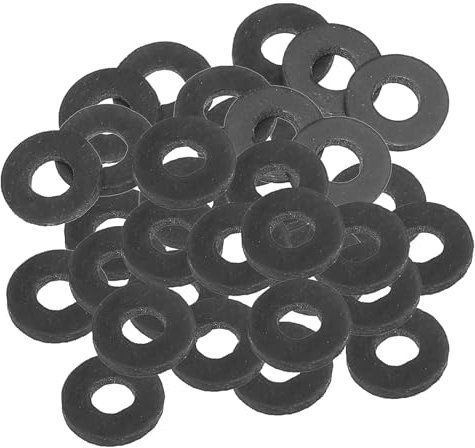 PATIKIL 120pz Rondelle Piatte in Gomma M5, Rondella Piatta 5mm ID x 13mm OD x 1,5mm Spessore Anello Tenuta Separatore Guarnizione per Tubo Rubinetto Tubo Acqua Bullone Fissaggio, Nero