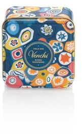 Venchi - Caja de Regalo Murrine Pequeña con Surtido de Chocolates, Chocolate con Leche, Chocolate Negro, Chocolate Blanco, Pistacho, 85 Gr, Sin Gluten, Sin Colorantes, Sin Conservantes, Idea de Regalo