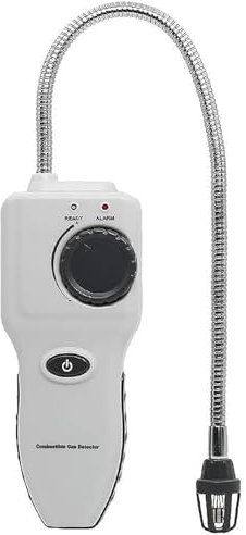 CHANGLKJ Portable Gas Leak Detector, Methane Natural Gas Detector with 13.8'' Goose-neck Probe, Sensitivity 50ppm Methane and 5s Response Fast, Buzzer Alarm Function and Lightweight, for Kitchens