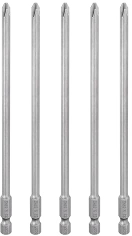 QUARKZMAN 5pcs Embout De Tournevis Cruciforme #2 Ph2 150mm Long Acier S2