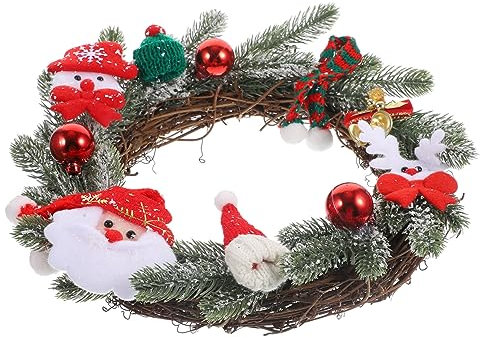 Alipis Weihnachtskranz Deko Hängender Weihnachtskranz Elegante Wanddekoration Für Festliche Anlässe Wiederverwendbar Und Farbecht Für Türen Wände Wohnzimmer Und Fensterbank