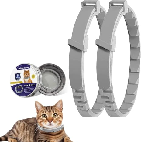 2 pcs Cat Collars,Safe,Waterproof and Adjustable Cat Collars,Contains Natural Essential Oils,Infection Defense,Suitable for Small Cats Over 7 Weeks(39cm)
