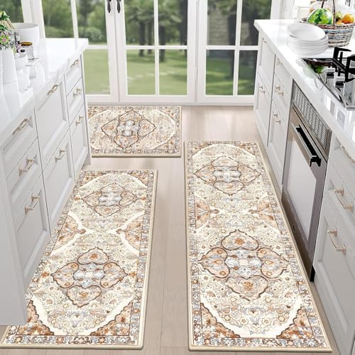 Alfombra de Cocina genérica para Suelo | Alfombra Gruesa Estilo Bohemio, Conjunto Grueso y cómodo para Sala de Estar, Dormitorio y Entrada