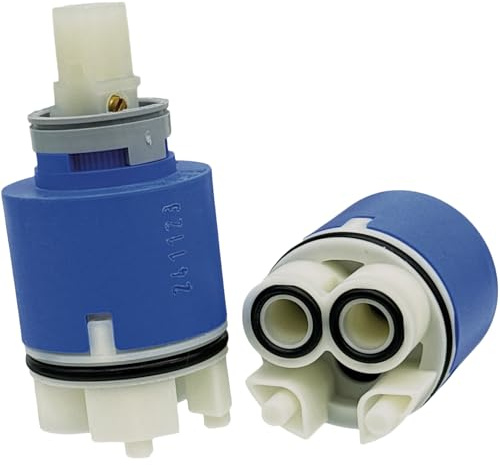 Cartuccia di Ricambio per Miscelatore Monocomando 35mm Alta con distributore e con 2 Piedini in Ceramica Kerox K35B