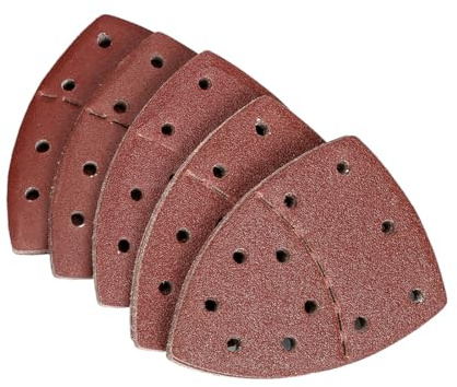 50 Pcs Sanding Pads, Mouse Sander Pads Sandpaper for Electric Sander | Assorted 40/60/80/120/180 Grits Hook and Loop Sand Paper for Mouse Sander,Triangle & Palm Sanding Sheets for Detail Sander