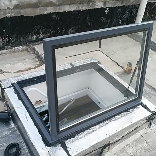 MLYAYE 24x24'' 24 X 36 Inch 30 X 36 in Large Skylight, Clear Roof Window - Villa Loft Attic Sunroom Roof Light Window Cellar Door for Basement/Ventilation/Shed House(20 Lx32 W)