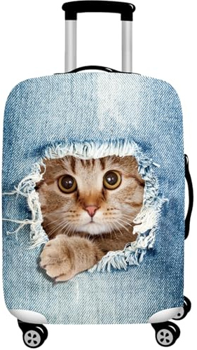 DAVBNM Luggage Cover Travel Suitcase Covers, Elastic Stretchable Suitcase Protective Cover, Washable Dustproof Trolley Case Protector for 22-24 Inch Suitcase(M)