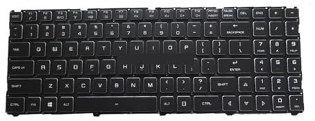 LWDOZMD Laptop USA/JP/BE Tastatur für MECHREVO für Deep für SeaGhost Z2 Schwarz ohne Hintergrundbeleuchtungsfolie TFM17H36B098526 TFM17H30J09852D(Belgium BE)