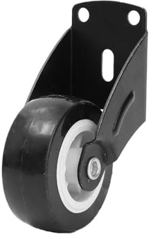 Ruote for mobili con montaggio laterale - Rullo direzionale da 65 mm con staffa in acciaio for porte e armadi(Black-1Pc)