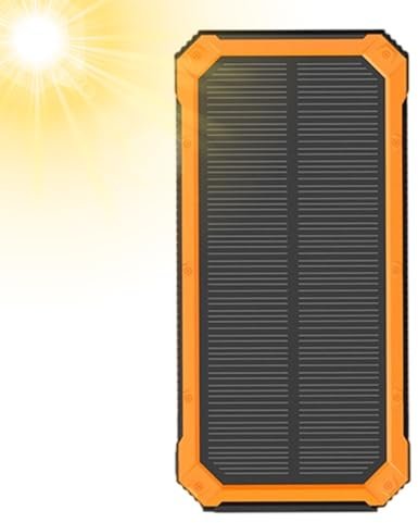 Power Bank Solare,10000mAh Impermeabile - Ricarica Wireless Per Telefono Power Bank Solare - Per Campeggio Escursionismo Viaggio Smartphone Tablet