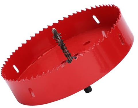Scie cloche bimétallique M42 de 150 mm (5,9 pouces), 1 pièce, outil de perçage robuste avec ressort de dégagement rapide pour le bois (cornhole), les cloisons sèches, les panneaux PVC