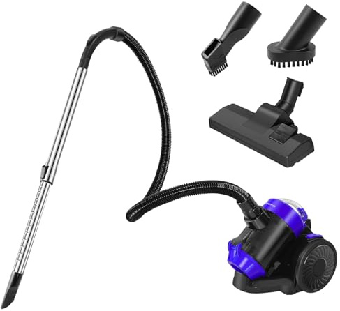 Bowose Bagless Cylinder Vacuum Cleaner with 4 Heads, Lightweight 1000W 3.0KPa Cylinder Vacuums Cleaner, 1.5L Dust Capacity, Telescopic Tube Easy to Operate, Suitable for Hardfloor, Carpet & Car