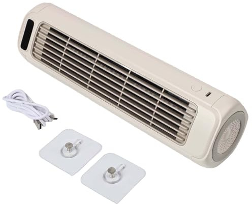 Opatiny Ventilatore portatile con batteria ricaricabile da 2000 mAh, 3 impostazioni di velocità, funzionamento silenzioso, montaggio a parete per interni ed esterni