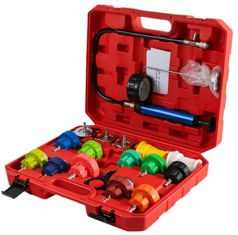 Kit de Probador de Presión de Refrigerante | Test rápido vacío y rellenado,Herramienta de llenado al vacío para enfriamiento coche | Para Detección y Reparación de Motor de