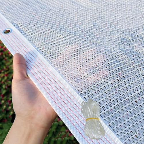 50% Rete Ombreggiante Telo Esterno Con Occhielli, Rete Antigrandine | Rete Antigrandine FrangivistaBalcone Resistente Ai Raggi UV, Vela Ombreggiante, per l'uso quotidiano.(4x5m)