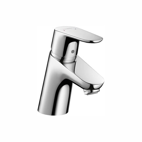 hansgrohe Focus Modern Upgrade 04370000 - Grifo de lavabo de baño de 1 manija de 5 pulgadas de alto, fácil de limpiar, cromado