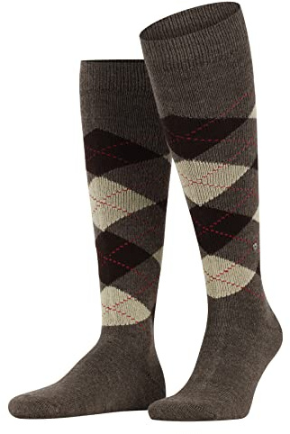 Burlington Preston M Kh cálido y suave estampados 1 par, Calcetines largos Hombre, Marrón Brown 5256, 40-46