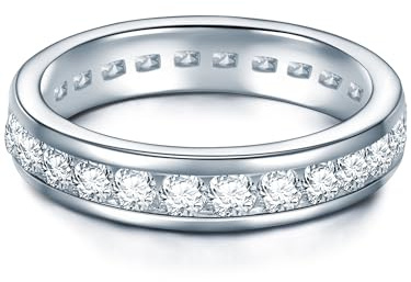 Trilani Damen Ring 925/- Sterling Silber | rhodiniert, Memoirering, Zirkonia, weiß, Brillantschliff