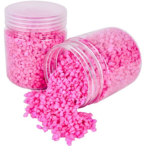 Dadeldo Living & Lifestyle Steine Deko Granulat fein 300g Weiss Streudeko Rocks Nuggets (Pink)