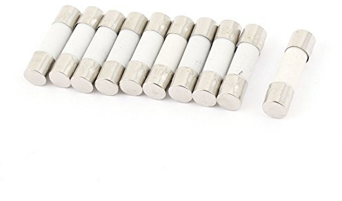 sourcing map 10er Packung Keramik Sicherung 8A, 5x20mm Feinsicherungen Schnellschlag Auslösecharakteristik Sicherung 250V