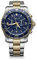 Victorinox Herren Armbanduhr Maverick Chronograph Ø 43 mm, Analog Quarz, Wasserdicht bis 100 m, Edelstahl-Armband, Blau/Silber/Gold