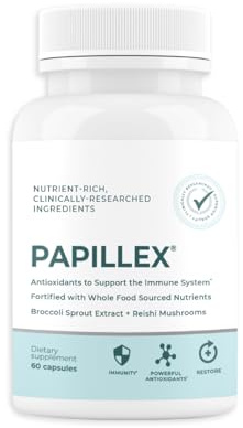Papillex Dietary Supplement Tablets All Natural Immune Support - Immunity Defense - Best Immune System Booster - Organic 60 Capsules Bottle (Single Bottle)