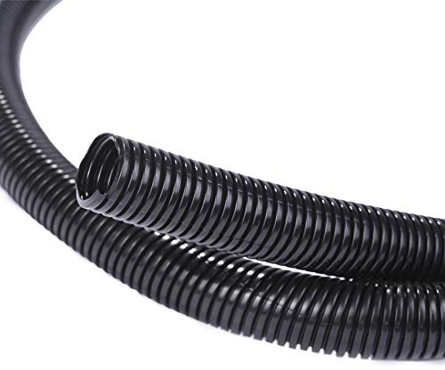 Alex Tech 25ft - 1/4 inch Split Wire Loom Tubing - Black